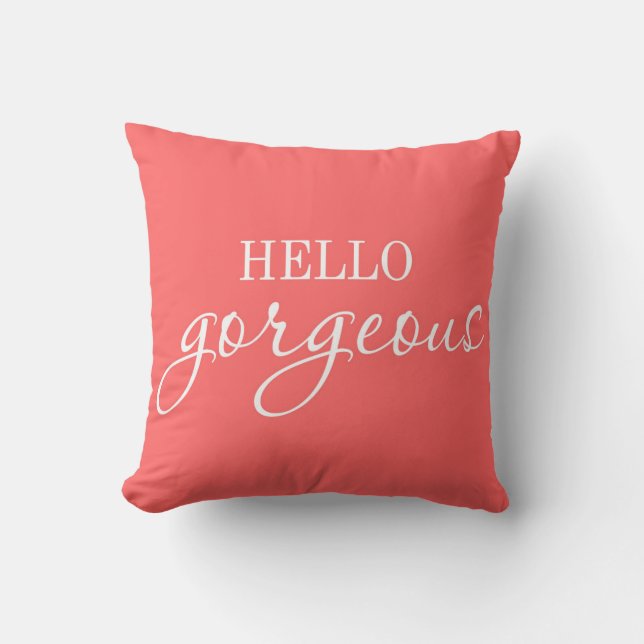 Coussin "Bonjour magnifique ! "coussin (Recto)