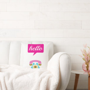 Coussin Bonjour mignon coloré Bonjour