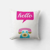 Coussin Bonjour mignon coloré Bonjour (Recto)