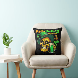 Coussin Bonjour obscurité, je suis venu boire avec toi enc