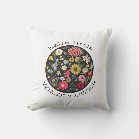Coussin Bonjour petit Fleur sauvage (Recto)