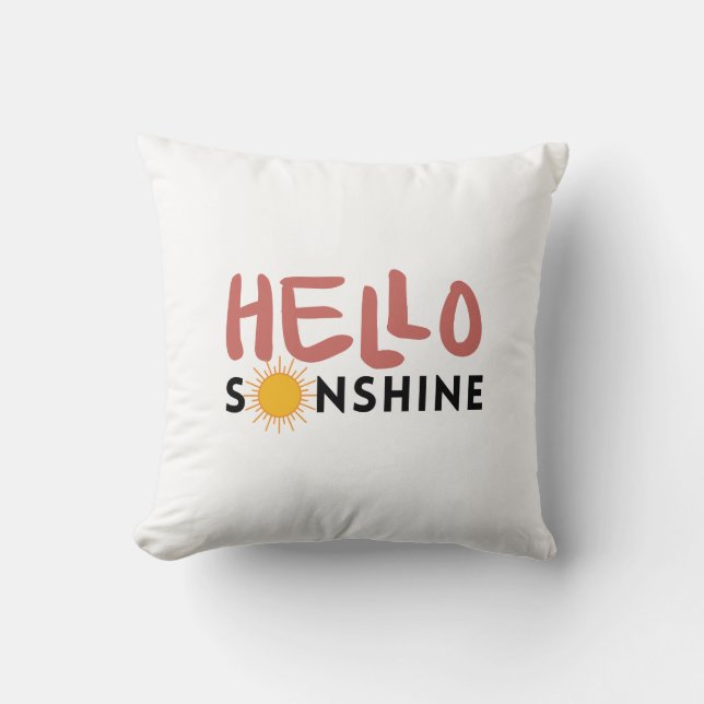 Coussin Bonjour Sonshine, Sun Rays, Vues d'été (Recto)