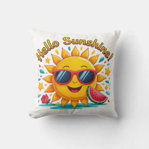Coussin Bonjour Sunshine 