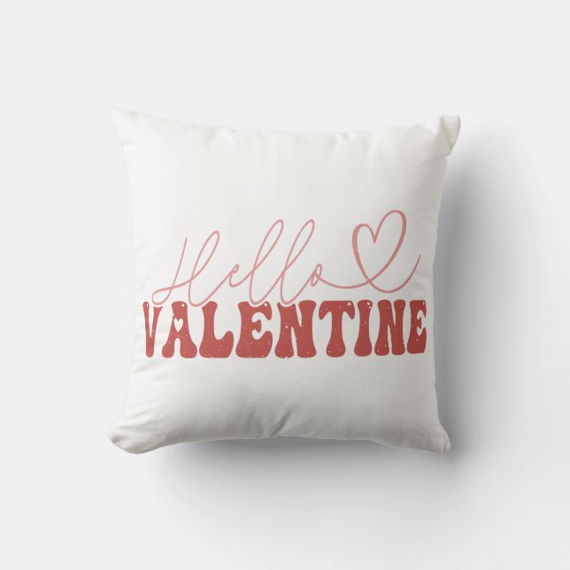 Coussin Bonjour Valentine (Recto)