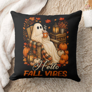 Coussin Bonjour Vibrations d'Automne Fantôme Mignon Citrou