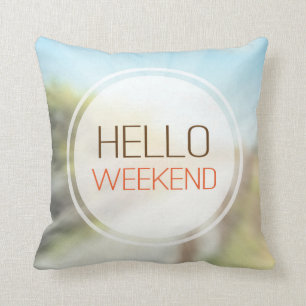Coussin Bonjour week-end 2