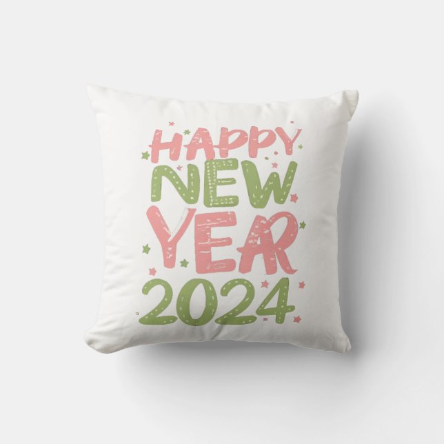 Coussin Bonne année 2024 (Recto)