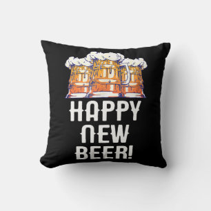 Coussin BONNE ANNÉE BIÈRE ! Soirée du Nouvel An Boire