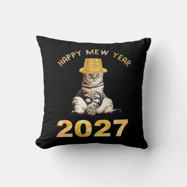 Coussin Bonne année Miaou 2027 (Recto)