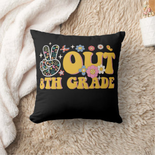 Coussin Bonne chance 8e année superbe dernier jour d'école