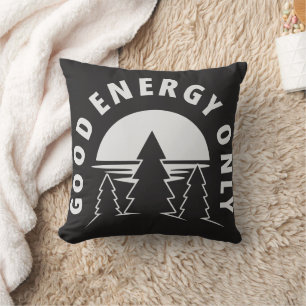 Coussin Bonne Énergie Seulement – Art de la nature minimal