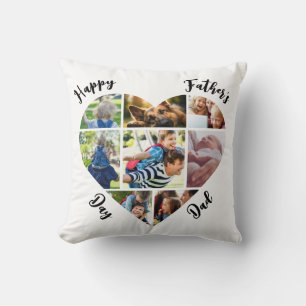 Coussin Bonne Fête des pères Papa Coeur En Forme De Coeur 