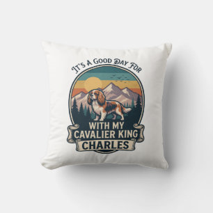 Coussin Bonne journée de randonnée Cavalier King Charles C