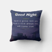 Coussin Bonne nuit Dreams Cosy Relaxant Citation Cushion (Verso)