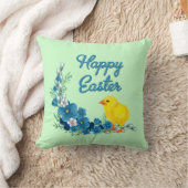 Coussin Bonne Pâques avec un bébé poussin (Couverture)