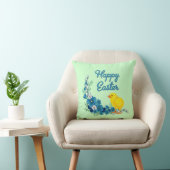Coussin Bonne Pâques avec un bébé poussin (Chaise)