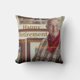 Coussin Bonne retraite photo nom année de service