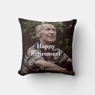 Coussin Bonne retraite photo nom année de service