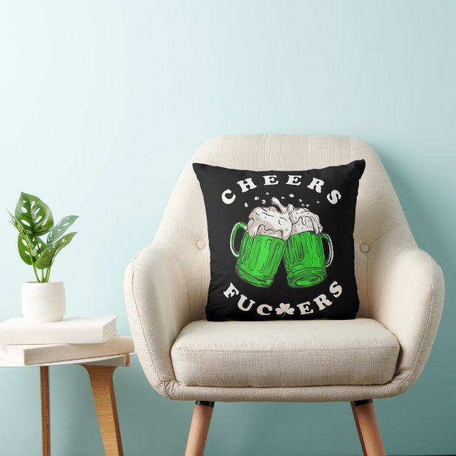 Coussin Bonne Saint-Patrick Bière Drôle (Chaise)