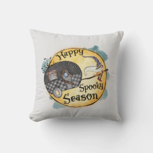 Coussin Bonne saison Éffrayante Halloween Camping