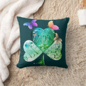 Coussin "Bonne St Patrick's Day" Shamrock vert (Couverture)