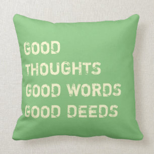 Coussin Bonnes pensées, bons mots, bons contrats -