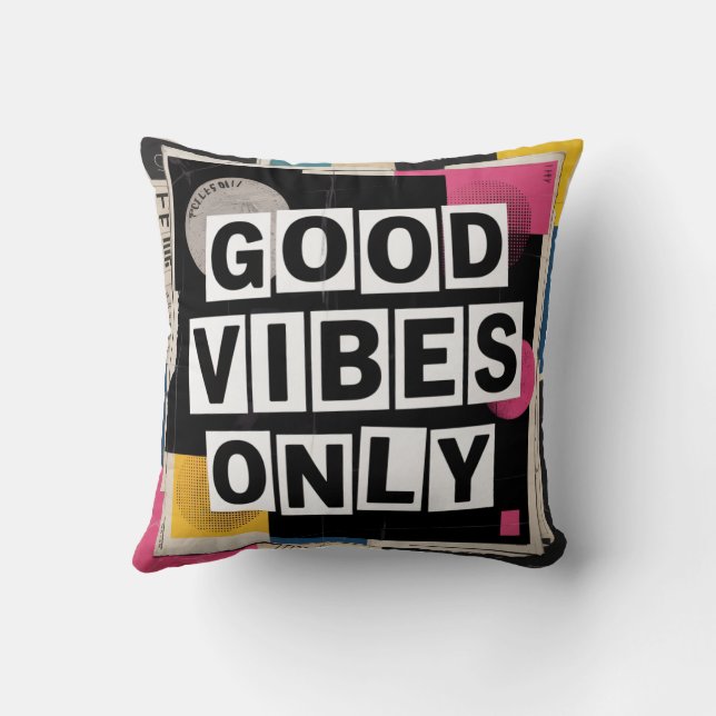 Coussin Bonnes Vibrations Uniquement (Verso)
