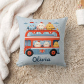 Coussin Bons poulets et poulets dans London Bus (Couverture)