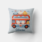 Coussin Bons poulets et poulets dans London Bus (Verso)
