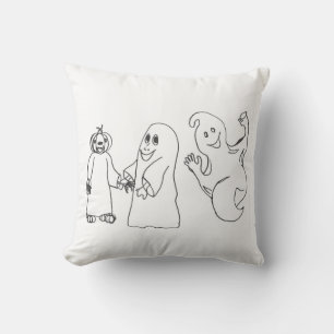 Coussin BOO 3 fantômes mignons pour le goûter ou la farce