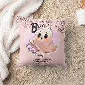 Coussin Boo Baby shower Halloween Pink thème mignonne fête (Couverture)