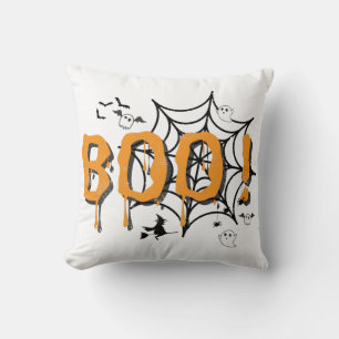 Coussin Boo Ghost Éffrayant Funny Halloween Vintage