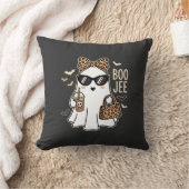 Coussin Boo Jee Cute Ghost Halloween Leopard Design_1 (Couverture)