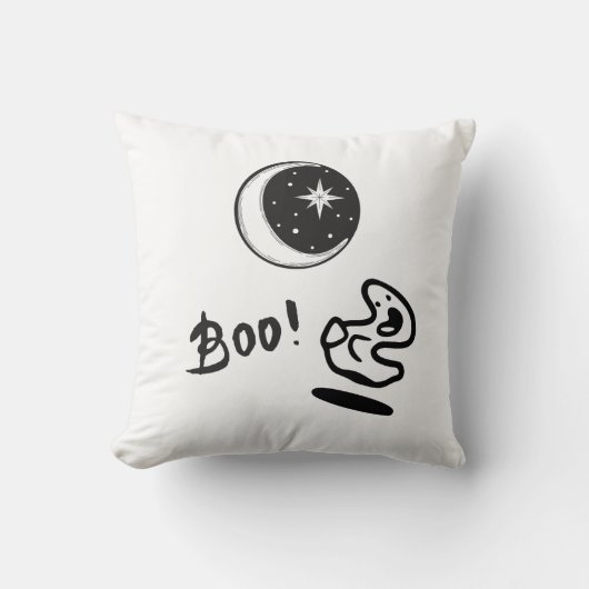 Coussin Boo lunaire fantôme (Recto)