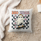 Coussin Boo Ouais - Retro Cute Ghost Skateboard (Couverture)