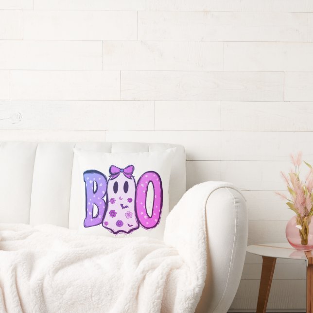 Coussin Boo Purple Shades et Ghost White Halloween (Canapé)