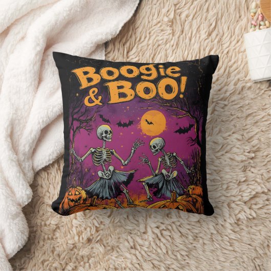 Coussin Boogie & Boo ! - Skeletons d'Halloween et Citrouil (Couverture)