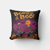 Coussin Boogie & Boo ! - Skeletons d'Halloween et Citrouil (Recto)