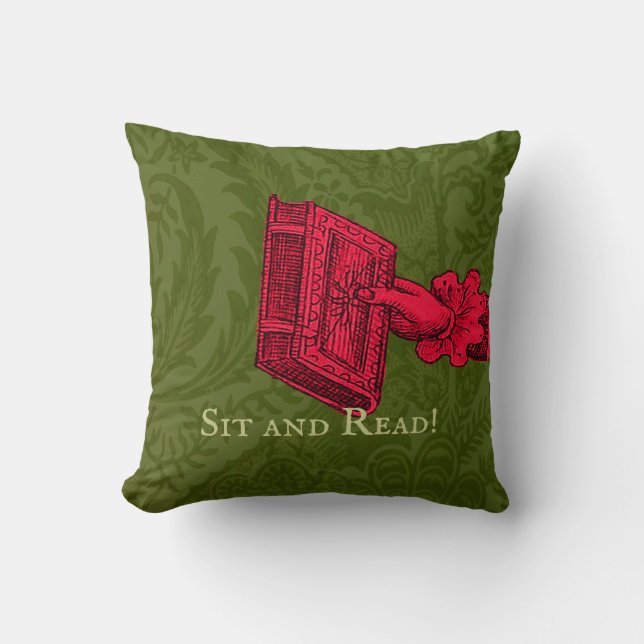 Coussin Bookstore, library, reading nook Green (Recto)