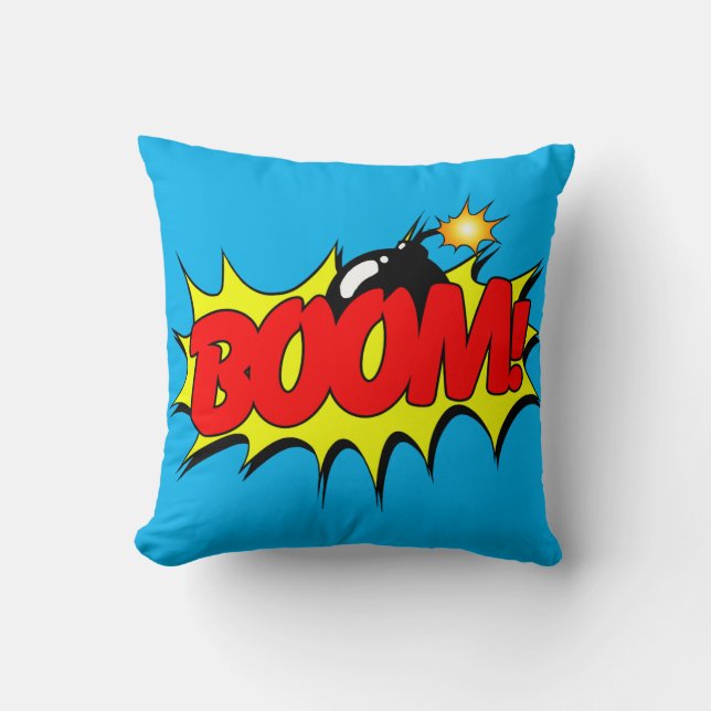 Coussin Boom - signe/coussin comiques (Recto)