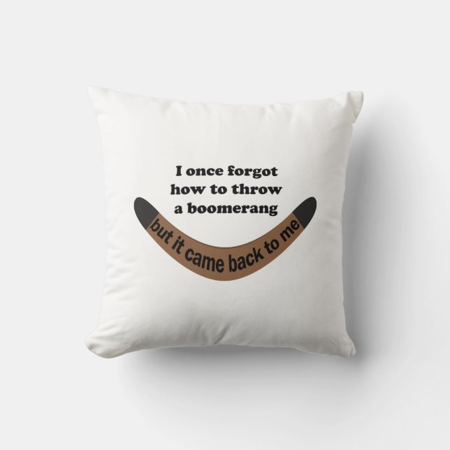 Coussin Boomerang Joke (Recto)