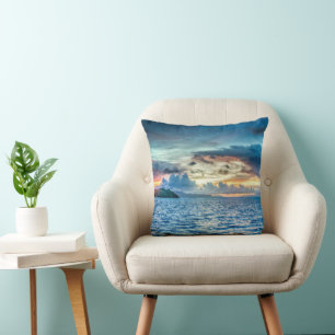 Coussin Bora Bora beau coucher de soleil