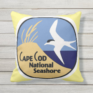 Coussin Bord de la mer national de Cape Cod - couleur de