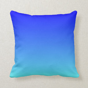 Coussin Bord de mer Lumière Aqua Bleu Bleu Ombre