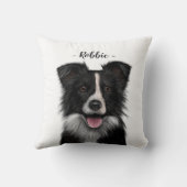 Coussin Bordure Collie - Chien de mouton  (Verso)