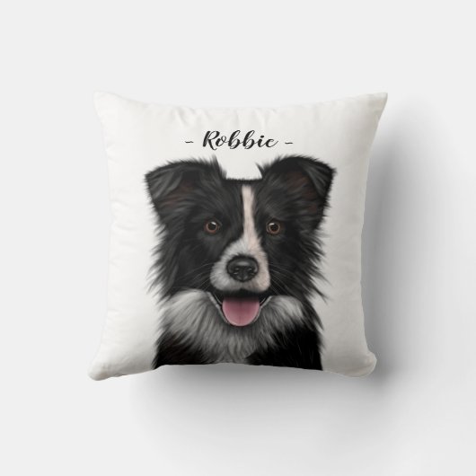 Coussin Bordure Collie - Chien de mouton  (Verso)