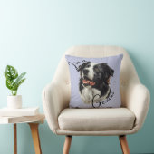 Coussin Bordure Collie 'I'm a Genius' .Fun & Clever Design (Chaise)