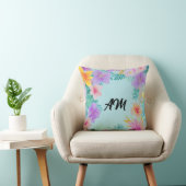 Coussin Bordure Florale Tropicale Esthétique d'Été (Chaise)
