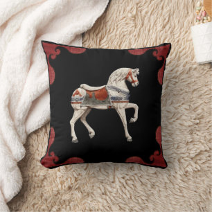 Coussin Bordure rouge crâne du carrousel