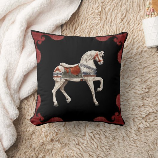 Coussin Bordure rouge crâne du carrousel (Couverture)
